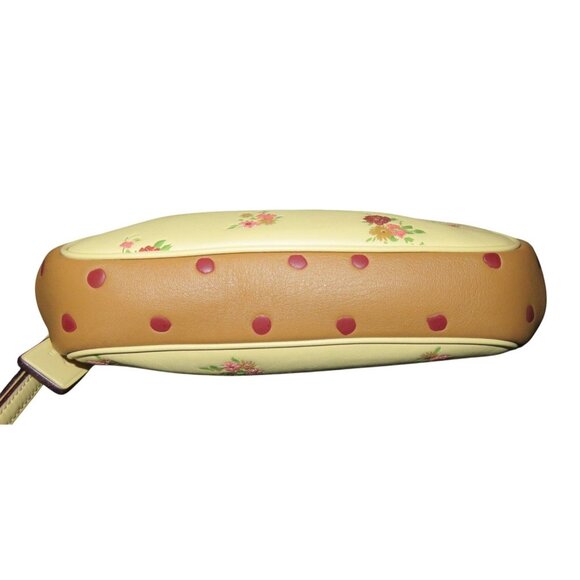 Coach 2018 X Disney Minnie Mouse Yellow Leather Kisslock Wristlet Limited Editio - Picture 5 of 12